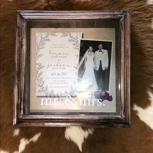 Mud Pie Mr & Mrs Shadow Box